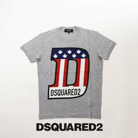 ディースクエアード / DSQUARED2 / ディースクエアード 半袖 Tシャツ DSQUARED2 Dプリント クルーネックTシャツ カットソー  グレー s74gd0671-857m