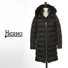 HERNO ヘルノ ダウンコート PI0177D 42 パープル ロング丈49cm裄丈